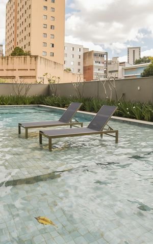 Studio à venda com 35m², 1 quarto e sem vaga Studio à venda com 35m², 1 quarto e sem vagaÁrea comum - Piscina