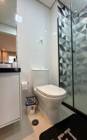 Apartamento para alugar com 36m², 1 quarto e 1 vaga Apartamento para alugar com 36m², 1 quarto e 1 vagaBanheiro Social