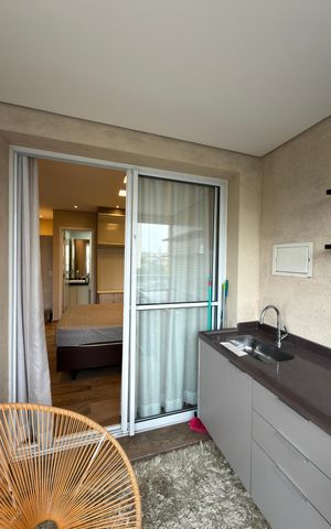 Apartamento para alugar com 36m², 1 quarto e 1 vaga Apartamento para alugar com 36m², 1 quarto e 1 vagaVaranda gourmet