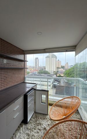 Apartamento para alugar com 36m², 1 quarto e 1 vaga Apartamento para alugar com 36m², 1 quarto e 1 vagaVaranda gourmet