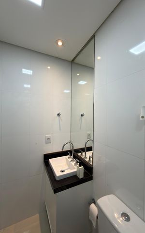 Apartamento para alugar com 36m², 1 quarto e 1 vaga Apartamento para alugar com 36m², 1 quarto e 1 vagaBanheiro Social