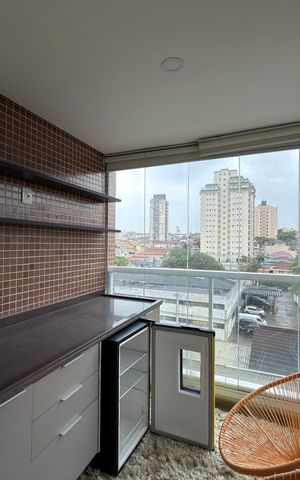 Apartamento para alugar com 36m², 1 quarto e 1 vaga Apartamento para alugar com 36m², 1 quarto e 1 vagaVaranda gourmet