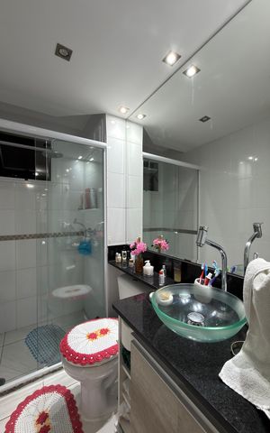 Apartamento à venda com 60m², 2 quartos e 1 vaga Apartamento à venda com 60m², 2 quartos e 1 vagaBanheiro Social