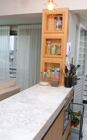 Apartamento à venda com 80m², 3 quartos e 2 vagasCozinha Americana