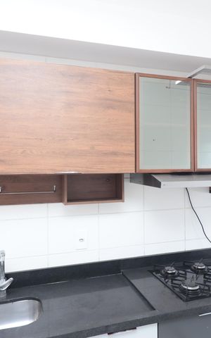 Apartamento à venda com 46m², 2 quartos e 1 vagaCozinha e Área de Serviço
