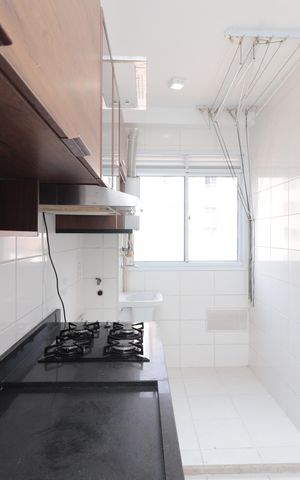 Apartamento à venda com 46m², 2 quartos e 1 vagaCozinha e Área de Serviço