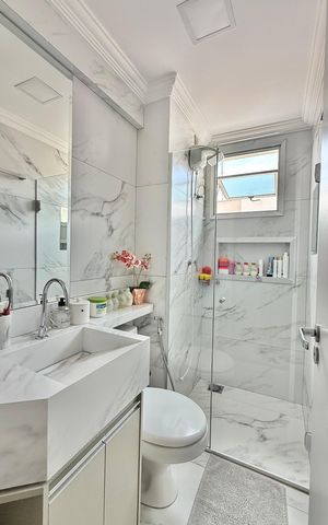 Apartamento à venda com 53m², 2 quartos e 1 vaga Apartamento à venda com 53m², 2 quartos e 1 vagaBanheiro Social