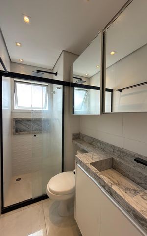 Apartamento para alugar com 42m², 1 quarto e 1 vaga Apartamento para alugar com 42m², 1 quarto e 1 vagaBanheiro Social
