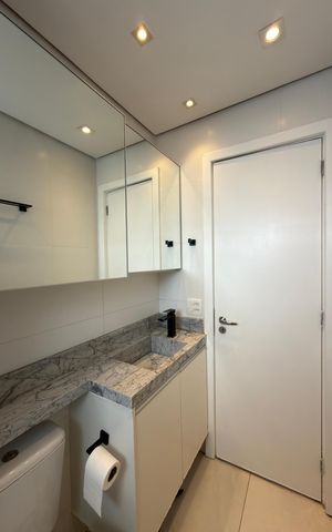 Apartamento para alugar com 42m², 1 quarto e 1 vaga Apartamento para alugar com 42m², 1 quarto e 1 vagaBanheiro Social