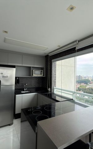 Apartamento para alugar com 42m², 1 quarto e 1 vaga Apartamento para alugar com 42m², 1 quarto e 1 vagaVaranda gourmet e Cozinha