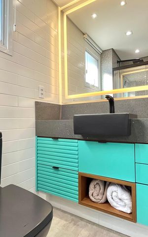 Apartamento à venda com 105m², 3 quartos e 2 vagasBanheiro da Suíte