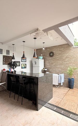 Casa à venda com 202m², 3 quartos e 3 vagasÁrea gourmet