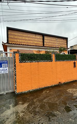 Casa para alugar com 50m², 1 quarto e 1 vagaFachada + placa
