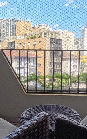 Apartamento para alugar com 50m², 1 quarto e 1 vagaVaranda do Quarto 1 e da Sala