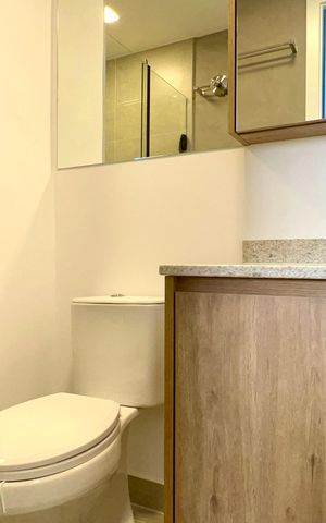 Studio para alugar com 24m², 1 quarto e sem vaga Studio para alugar com 24m², 1 quarto e sem vagaBanheiro da Suíte