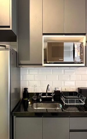 Studio para alugar com 37m², 1 quarto e sem vaga Studio para alugar com 37m², 1 quarto e sem vagaCozinha