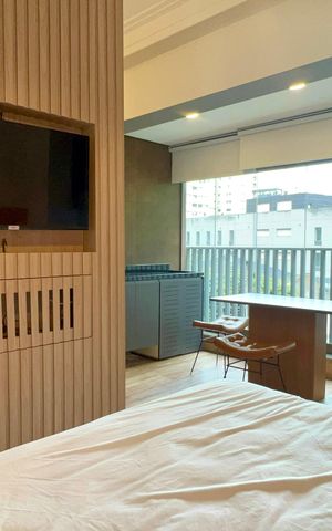Studio para alugar com 37m², 1 quarto e sem vaga Studio para alugar com 37m², 1 quarto e sem vagaQuarto