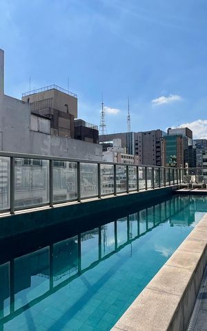 Studio para alugar com 37m², 1 quarto e sem vaga Studio para alugar com 37m², 1 quarto e sem vagaPiscina