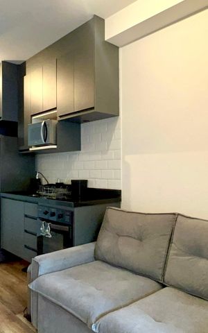 Studio para alugar com 37m², 1 quarto e sem vaga Studio para alugar com 37m², 1 quarto e sem vagaSala
