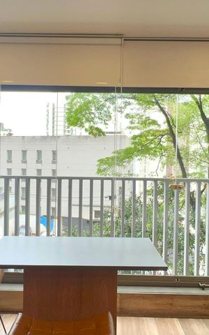 Studio para alugar com 37m², 1 quarto e sem vaga Studio para alugar com 37m², 1 quarto e sem vagaVaranda