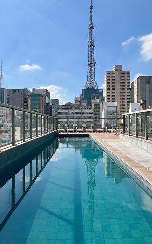 Studio para alugar com 37m², 1 quarto e sem vaga Studio para alugar com 37m², 1 quarto e sem vagaPiscina