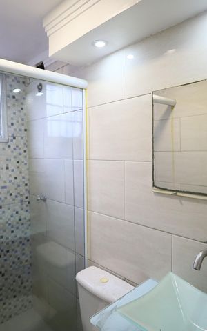 Apartamento à venda com 58m², 2 quartos e 1 vagaBanheiro 