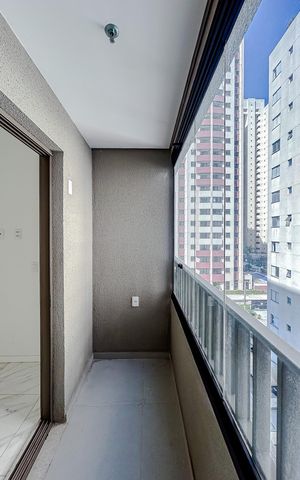 Studio à venda com 24m², 1 quarto e sem vagaVaranda