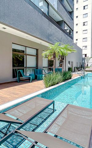 Studio à venda com 24m², 1 quarto e sem vagaÁrea comum - Piscina