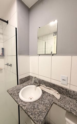 Apartamento à venda com 37m², 1 quarto e 1 vagaBanheiro da Suíte