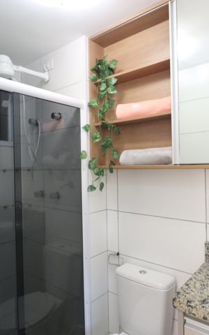 Apartamento para alugar com 45m², 2 quartos e 1 vaga Apartamento para alugar com 45m², 2 quartos e 1 vagaBanheiro