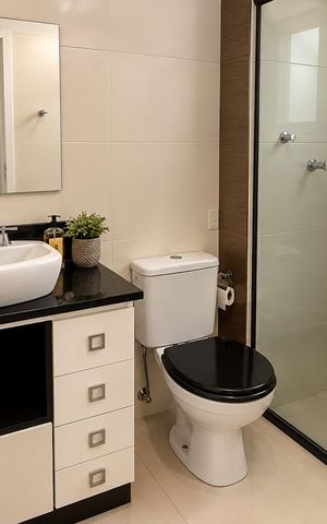 Apartamento à venda com 48m², 2 quartos e 1 vaga Apartamento à venda com 48m², 2 quartos e 1 vagaBanheiro social