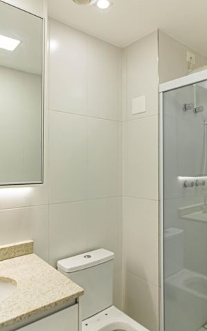 Studio para alugar com 25m², 1 quarto e sem vaga Studio para alugar com 25m², 1 quarto e sem vagaBanheiro