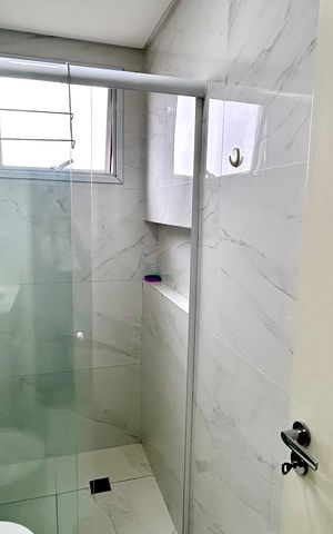 Apartamento para alugar com 59m², 2 quartos e 2 vagas Apartamento para alugar com 59m², 2 quartos e 2 vagasBanheiro da Suíte