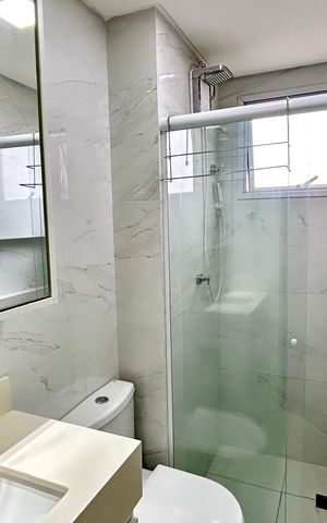 Apartamento para alugar com 59m², 2 quartos e 2 vagas Apartamento para alugar com 59m², 2 quartos e 2 vagasBanheiro da Suíte