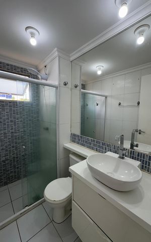 Apartamento para alugar com 58m², 2 quartos e 1 vaga Apartamento para alugar com 58m², 2 quartos e 1 vagaBanheiro