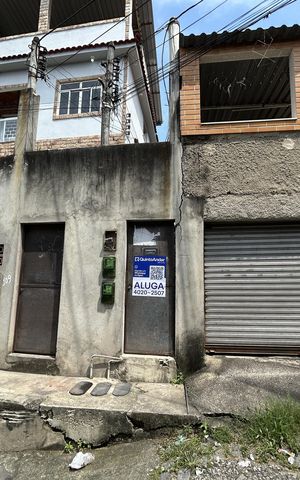 Casa para alugar com 55m², 1 quarto e sem vagaFachada  + placa