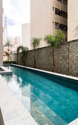 Studio para alugar com 30m², 1 quarto e sem vaga Studio para alugar com 30m², 1 quarto e sem vagaÁrea comum - Piscina