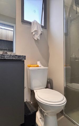 Studio para alugar com 28m², 1 quarto e sem vaga Studio para alugar com 28m², 1 quarto e sem vagaBanheiro