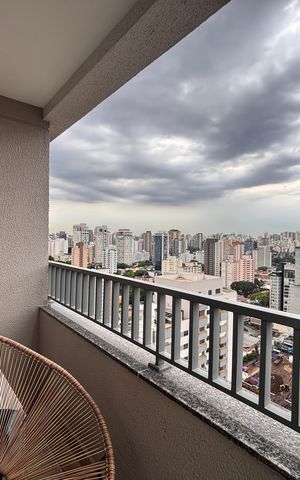 Studio para alugar com 28m², 1 quarto e sem vaga Studio para alugar com 28m², 1 quarto e sem vagaVaranda