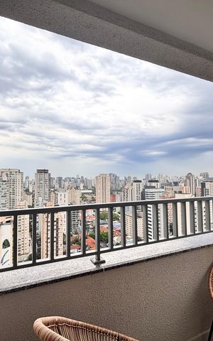Studio para alugar com 28m², 1 quarto e sem vaga Studio para alugar com 28m², 1 quarto e sem vagaVaranda