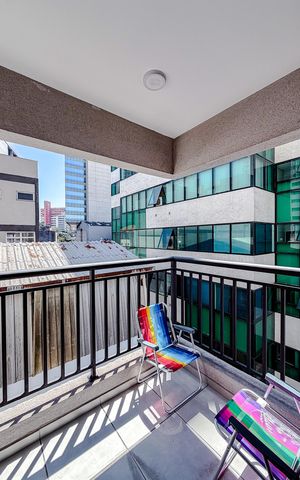 Studio para alugar com 24m², 1 quarto e sem vaga Studio para alugar com 24m², 1 quarto e sem vagaVaranda