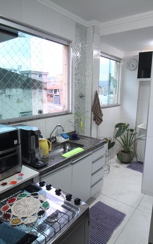 Apartamento à venda com 60m², 2 quartos e 1 vagaCozinha e Área de Serviço