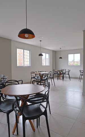 Apartamento à venda com 43m², 2 quartos e sem vagaÁrea comum - Salão de festas
