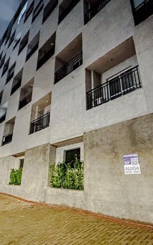 Studio para alugar com 24m², 1 quarto e sem vagaFachada com Plaquinha