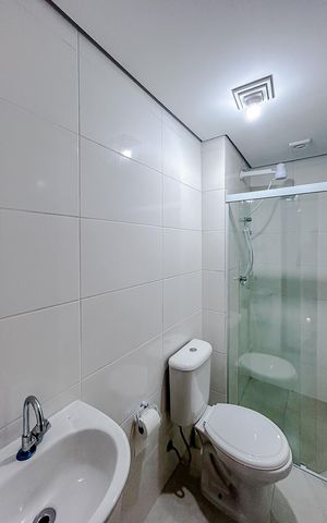 Studio para alugar com 24m², 1 quarto e sem vagaBanheiro