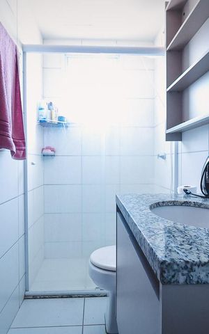 Apartamento à venda com 83m², 3 quartos e 2 vagas Apartamento à venda com 83m², 3 quartos e 2 vagasBanheiro da Suíte