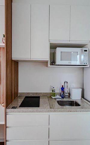 Studio para alugar com 25m², 1 quarto e sem vagaCozinha - Armários