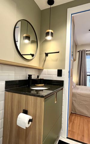 Studio para alugar com 26m², 1 quarto e sem vaga Studio para alugar com 26m², 1 quarto e sem vagaBanheiro