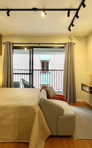 Studio para alugar com 26m², 1 quarto e sem vaga Studio para alugar com 26m², 1 quarto e sem vagaSala/Quarto