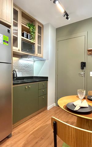 Studio para alugar com 26m², 1 quarto e sem vaga Studio para alugar com 26m², 1 quarto e sem vagaCozinha